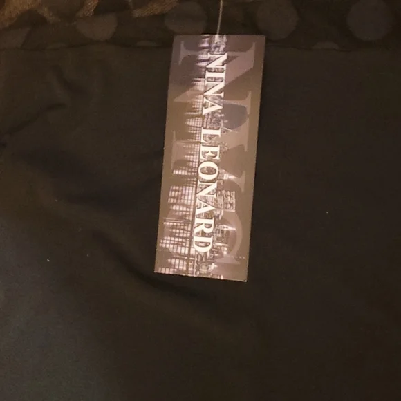 New Nina Leonard sexy black midi dress sizes M and L - Picture 5 of 8